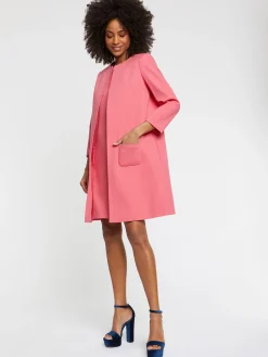 Paule Ka Manteau Mi-Long En Jacquard Plumetis<Femme Manteaux