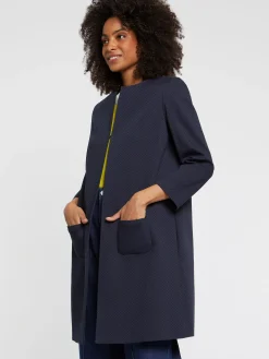 Paule Ka Manteau Mi-Long En Jacquard Plumetis<Femme Manteaux
