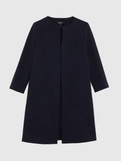 Paule Ka Manteau Mi-Long En Jacquard Plumetis<Femme Manteaux