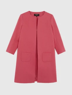 Paule Ka Manteau Mi-Long En Jacquard Plumetis<Femme Manteaux