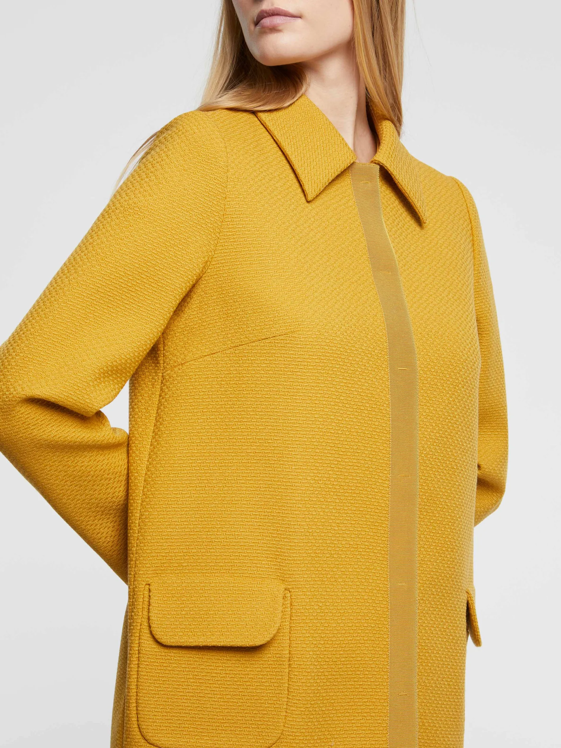 Paule Ka Manteau Mi-Long En Laine Et Ruban<Femme Manteaux