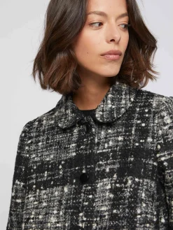 Paule Ka Manteau Mi-Long En Tweed Chine<Femme Manteaux