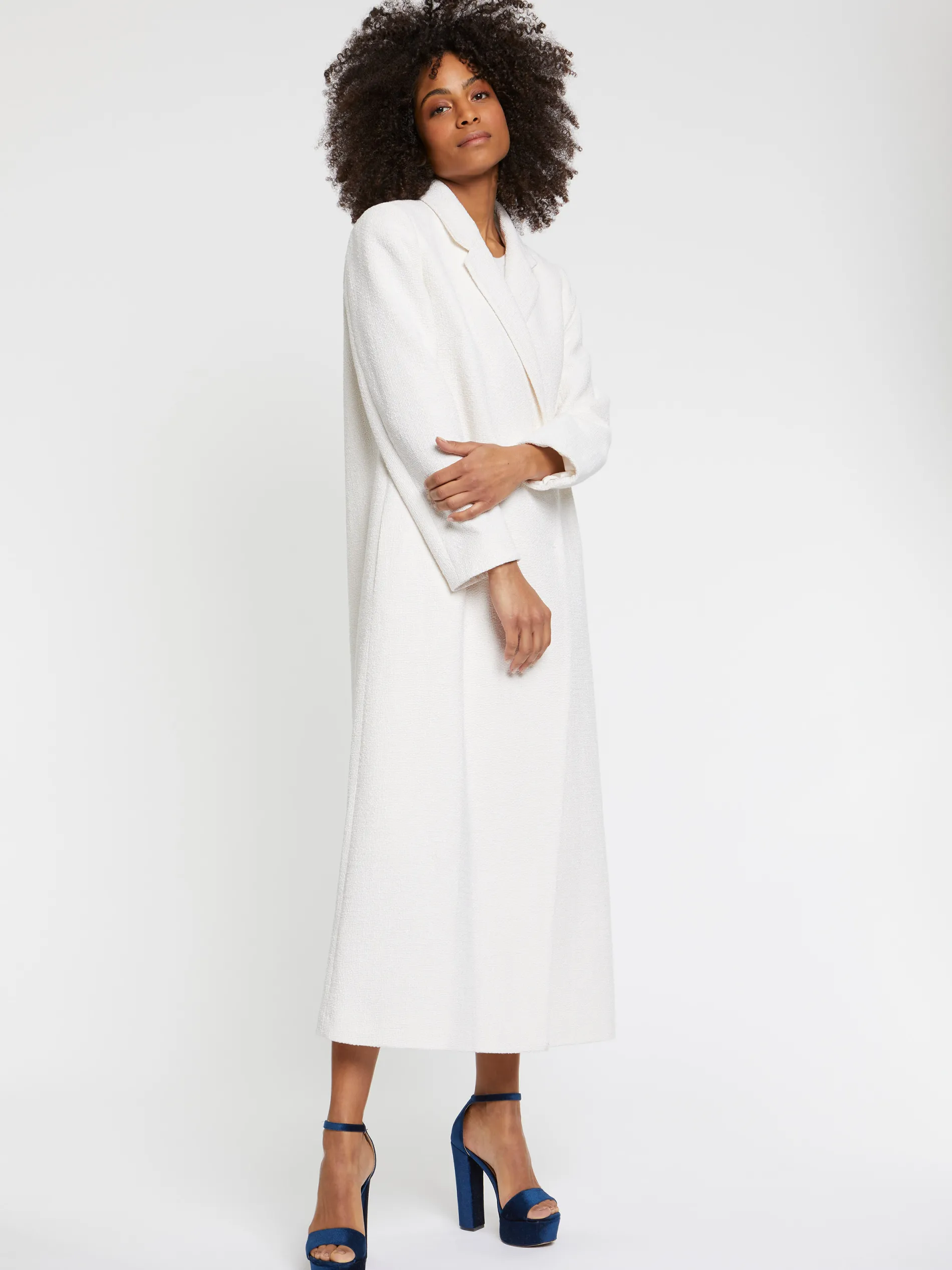 Paule Ka Manteau Ultra Long En Tweed<Femme Manteaux