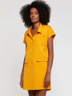 Paule Ka Mini Robe Chemise En Satin De Coton<Femme Robes