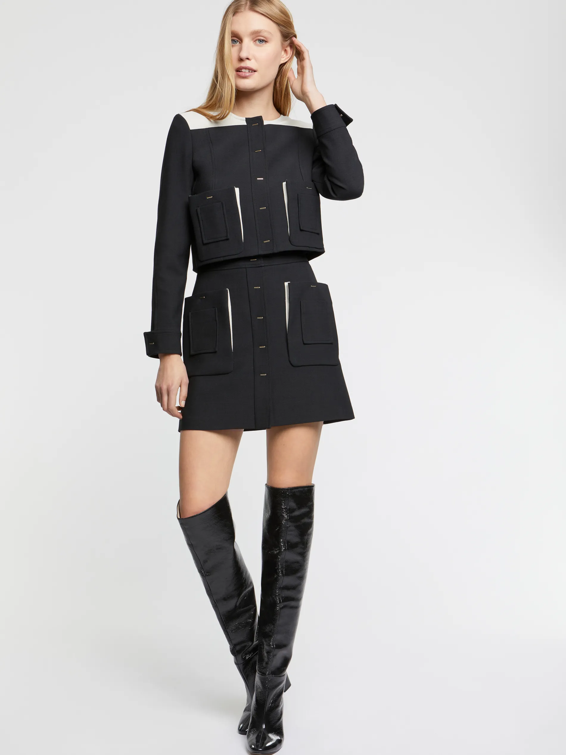 Paule Ka Mini-Jupe Boutonnee Devant<Femme Jupes