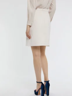 Paule Ka Mini-Jupe Boutonnee En Satin De Coton Stretch<Femme Jupes