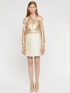 Paule Ka Mini-Jupe Plissee A Rayures Tennis Et Lurex<Femme Jupes