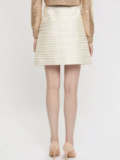 Paule Ka Mini-Jupe Plissee A Rayures Tennis Et Lurex<Femme Jupes