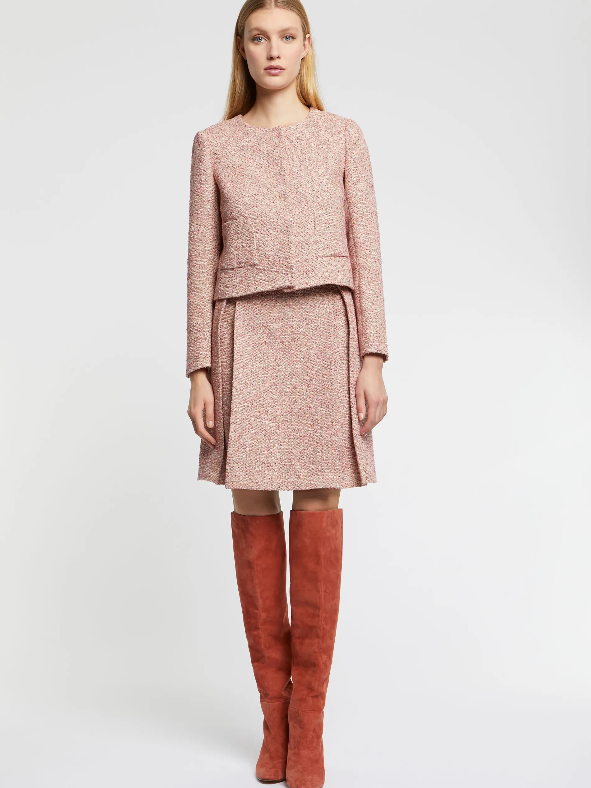 Paule Ka Mini-Jupe Plissee En Tweed<Femme Jupes