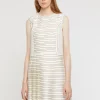 Paule Ka Mini-Robe Plissee A Rayures Tennis Et Lurex<Femme Robes