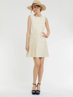 Paule Ka Mini-Robe Plissee A Rayures Tennis Et Lurex<Femme Robes