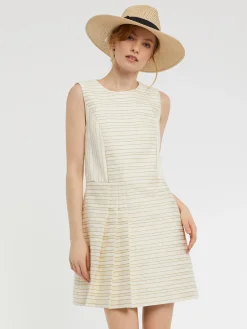 Paule Ka Mini-Robe Plissee A Rayures Tennis Et Lurex<Femme Robes