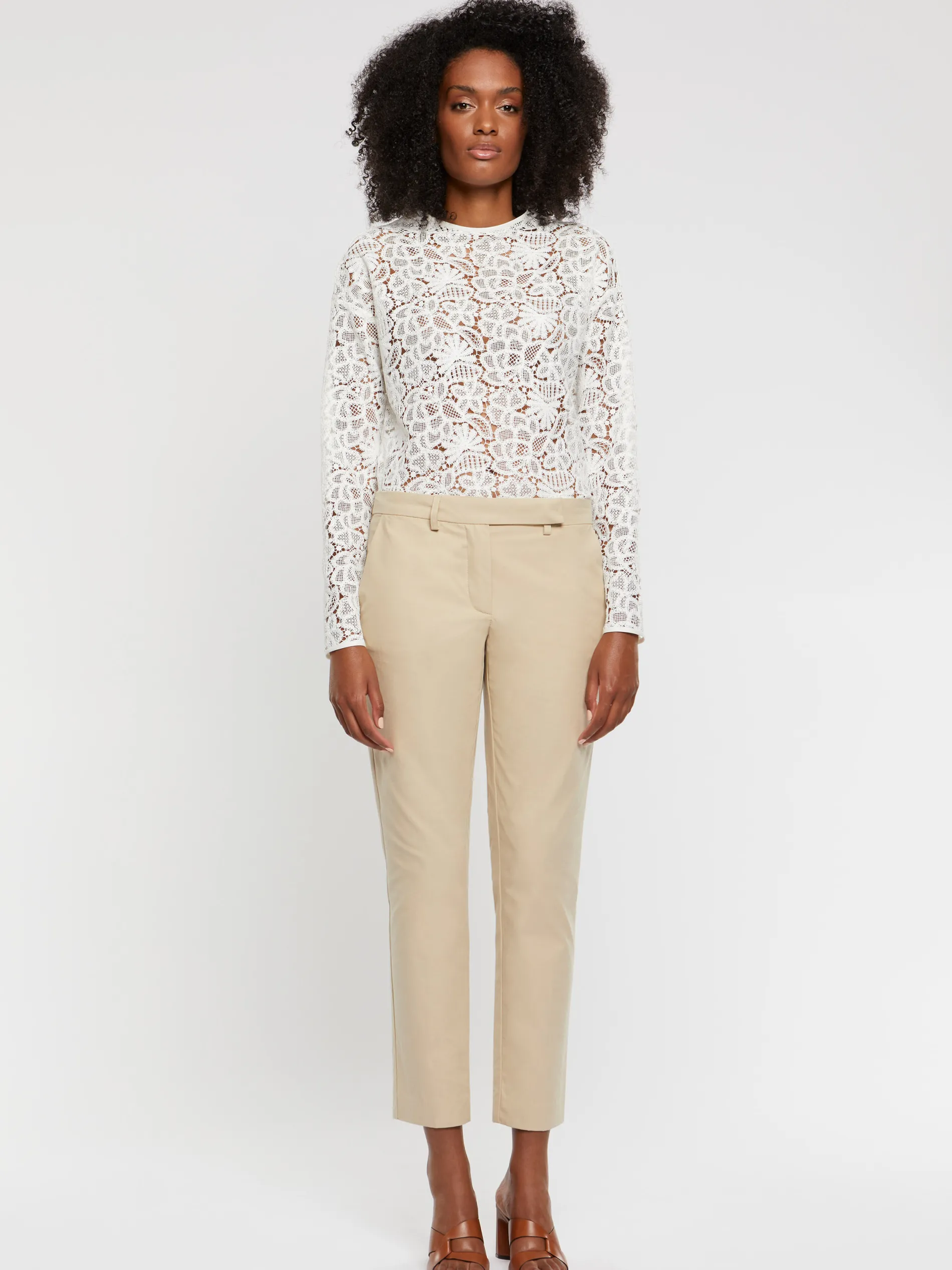 Paule Ka Pantalon Cigarette En Gabardine De Coton<Femme Pantalons Et Combinaisons