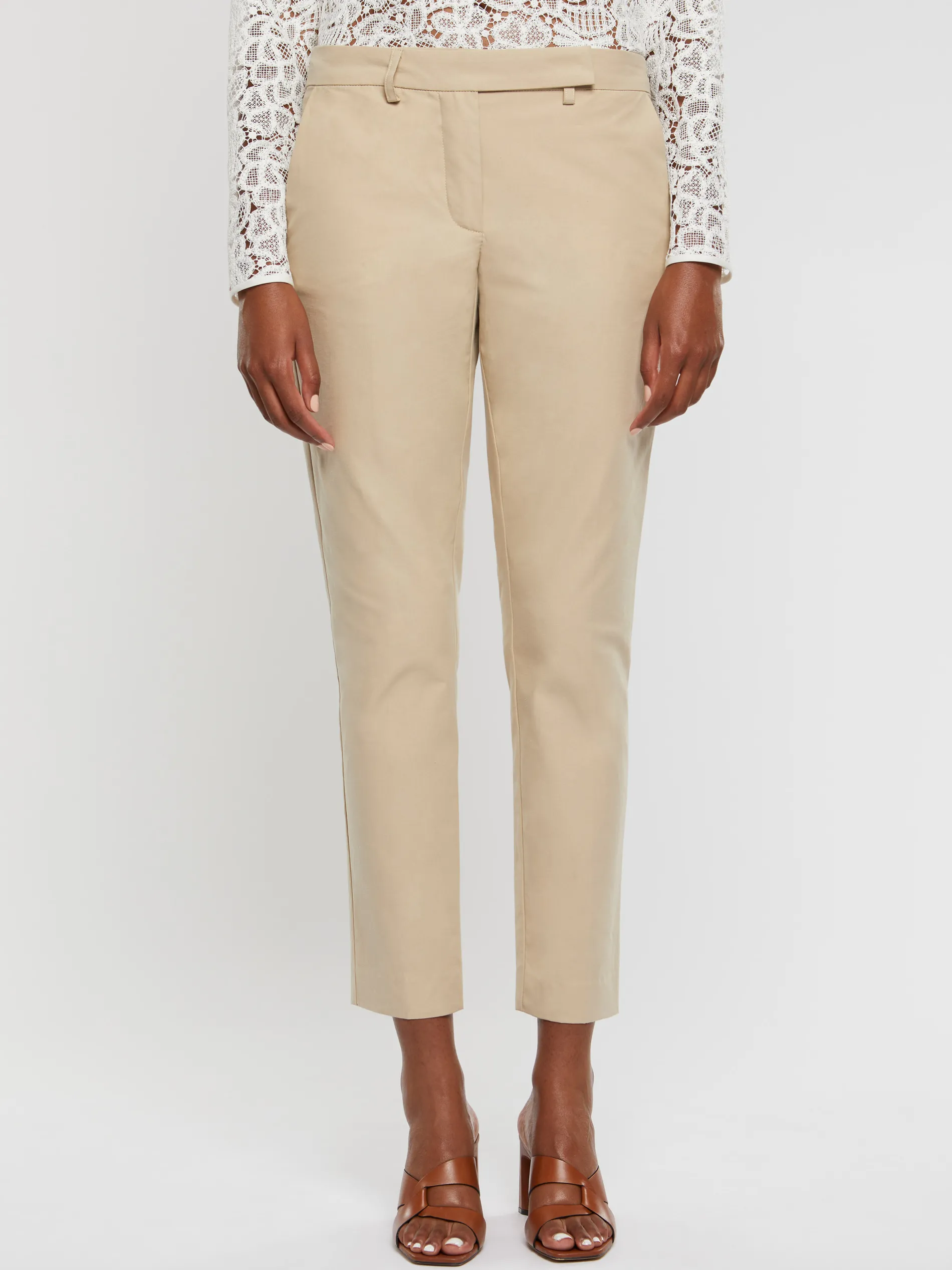 Paule Ka Pantalon Cigarette En Gabardine De Coton<Femme Pantalons Et Combinaisons
