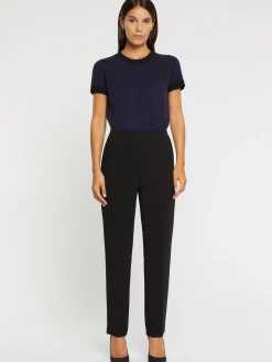 Paule Ka Pantalon Droit En Crepe Envers Satin<Femme Pantalons Et Combinaisons