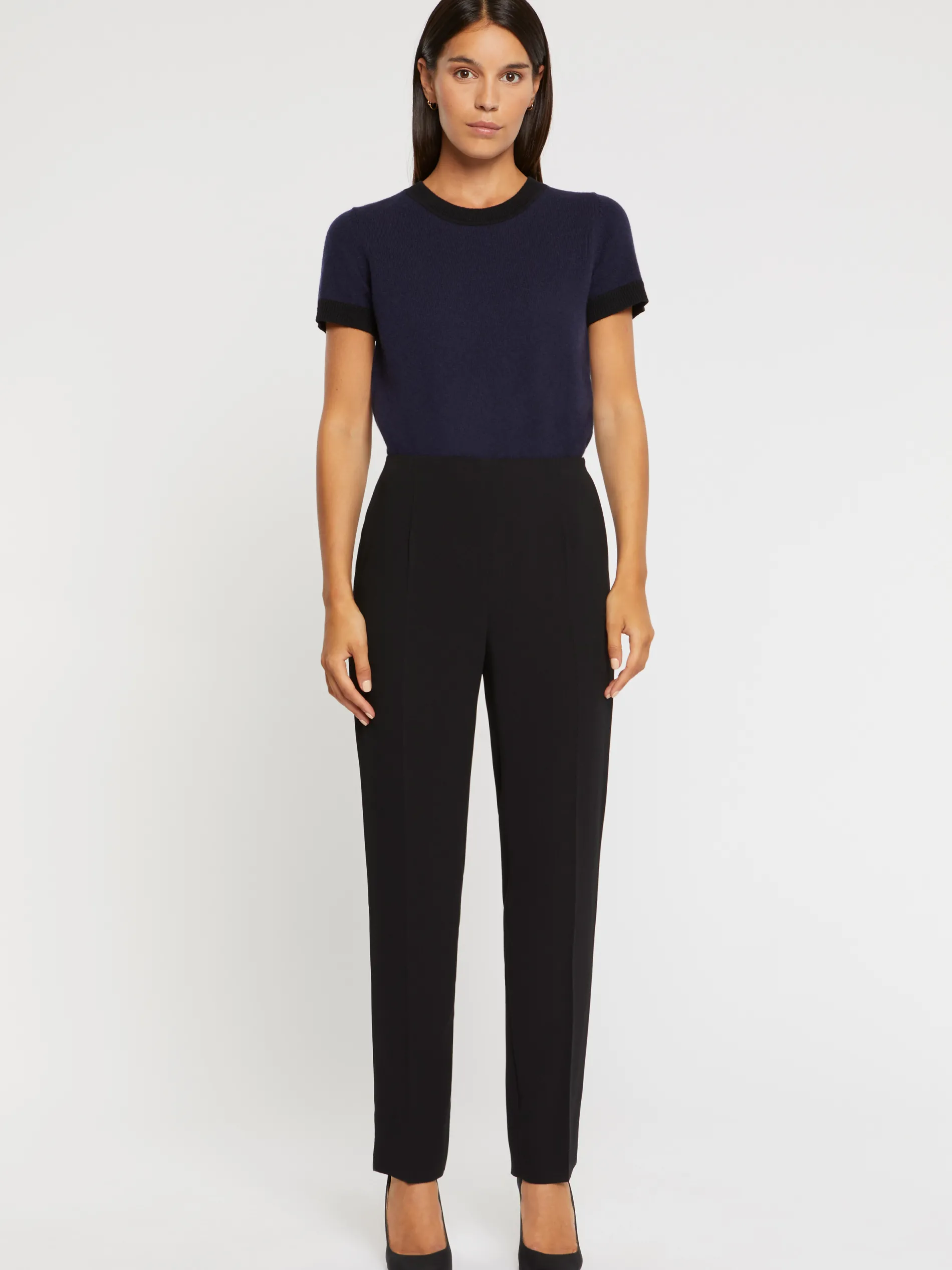 Paule Ka Pantalon Droit En Crepe Envers Satin<Femme Pantalons Et Combinaisons