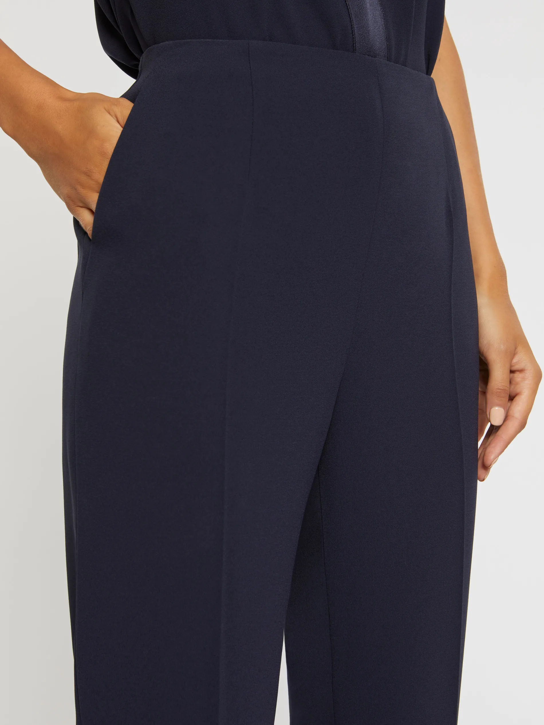 Paule Ka Pantalon Droit En Crepe Envers Satin<Femme Pantalons Et Combinaisons