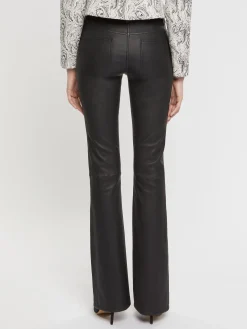 Paule Ka Pantalon Evase En Cuir D'Agneau Stretch<Femme Pantalons Et Combinaisons