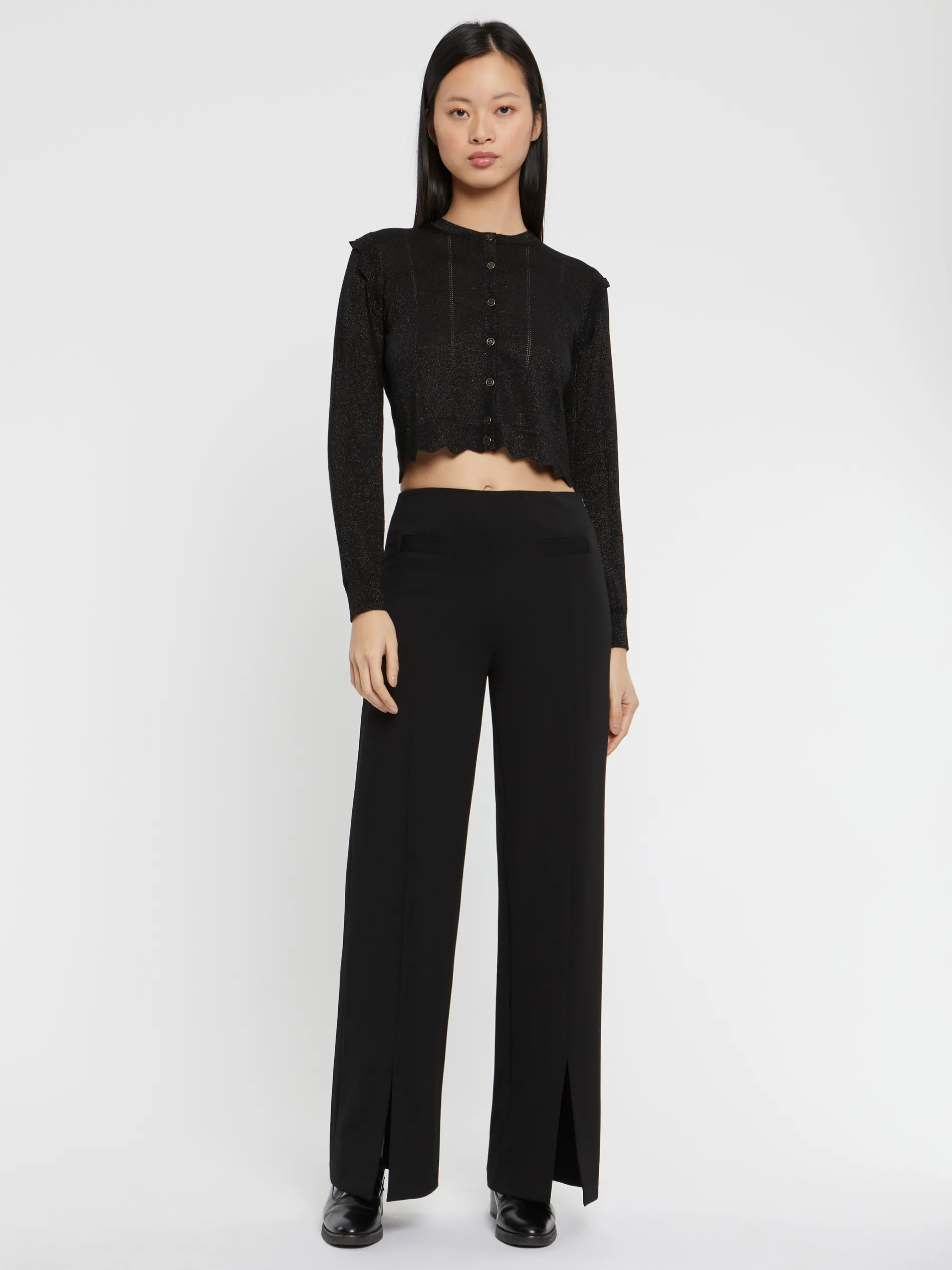 Paule Ka Pantalon Fendu Coupe Flare En Jersey<Femme Pantalons Et Combinaisons