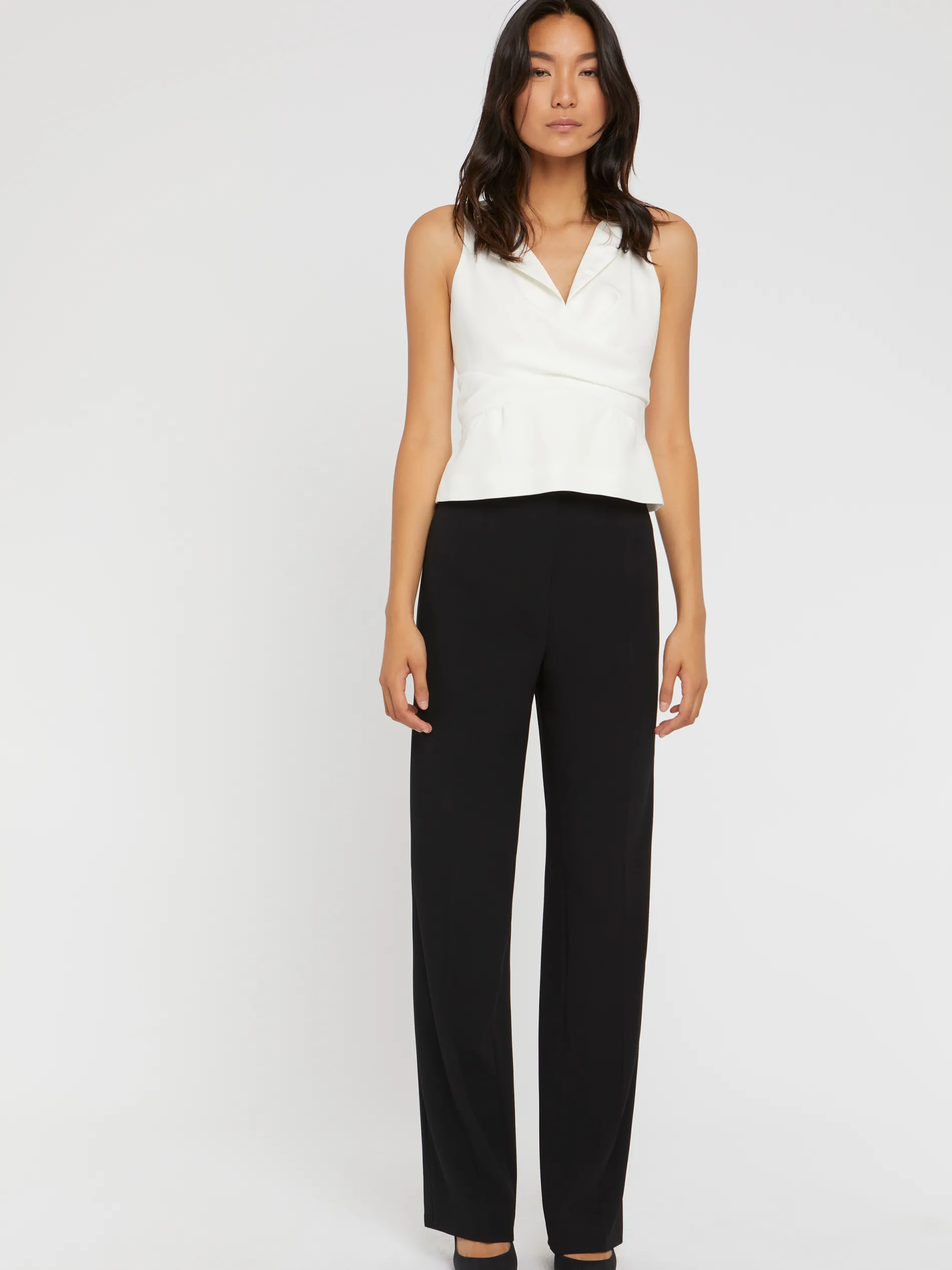 Paule Ka Pantalon Fluide En Crepe Envers Satin<Femme Pantalons Et Combinaisons