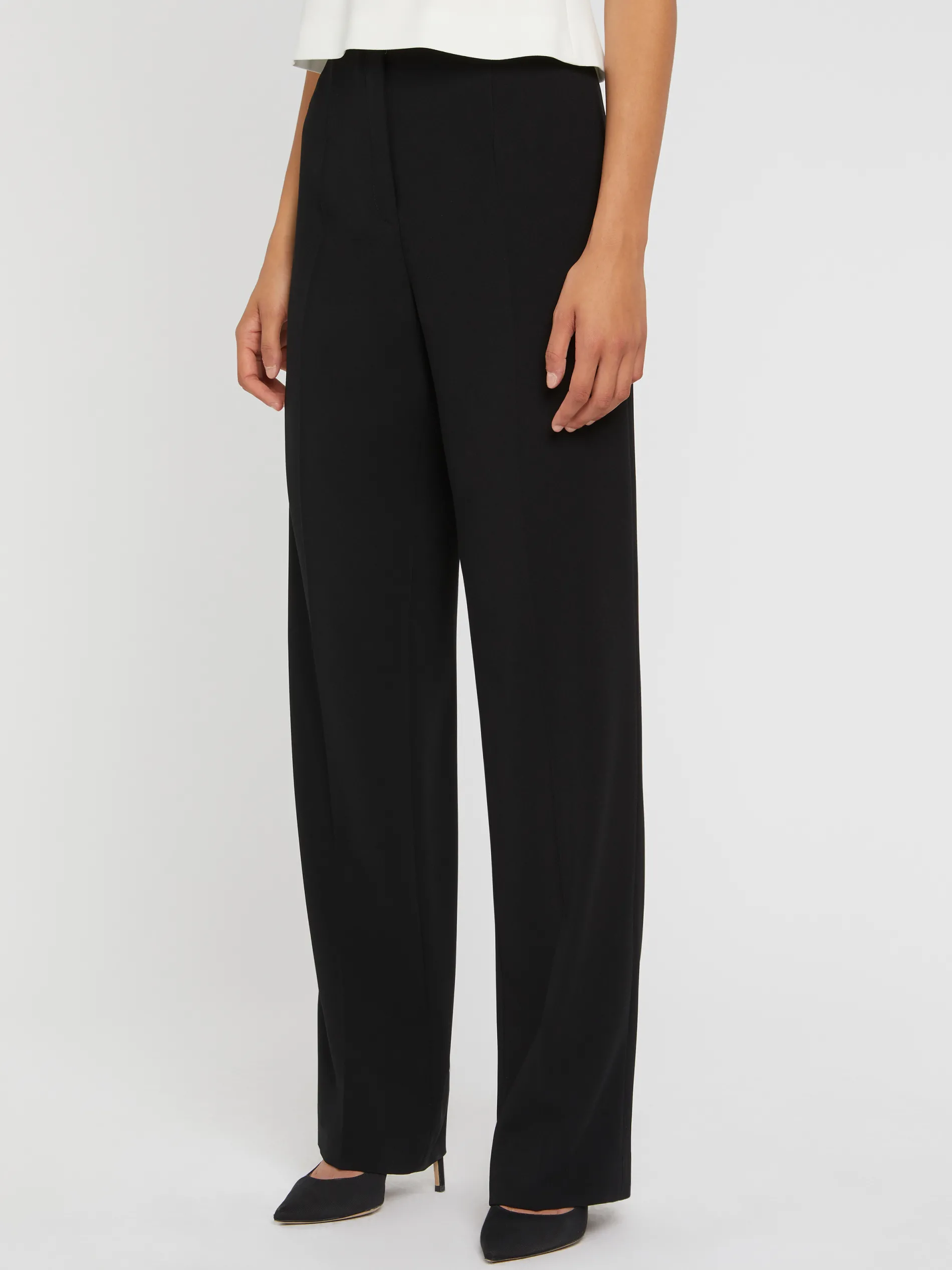Paule Ka Pantalon Fluide En Crepe Envers Satin<Femme Pantalons Et Combinaisons