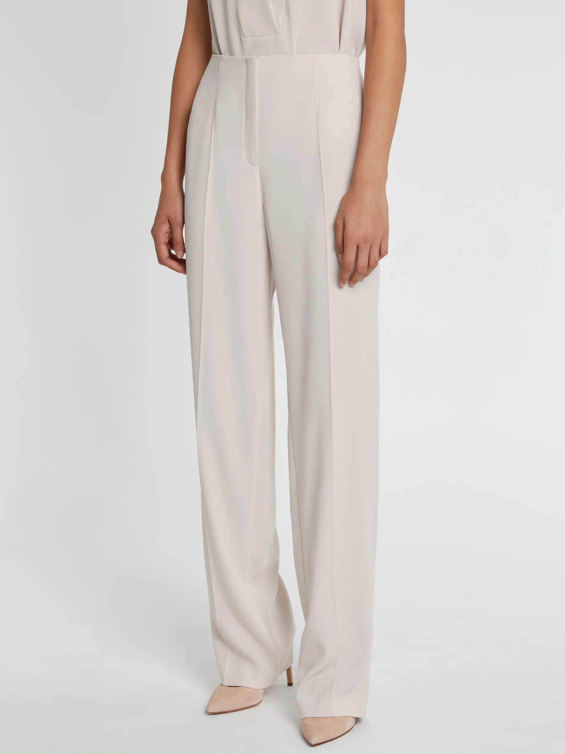 Paule Ka Pantalon Fluide En Crepe Envers Satin<Femme Pantalons Et Combinaisons