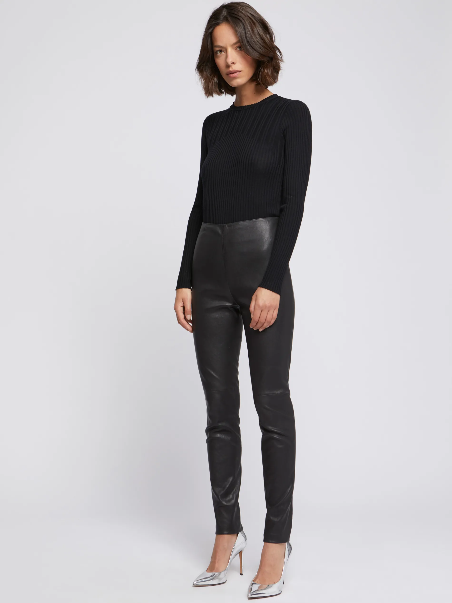 Paule Ka Pantalon Slim En Cuir D'Agneau Stretch<Femme Pantalons Et Combinaisons