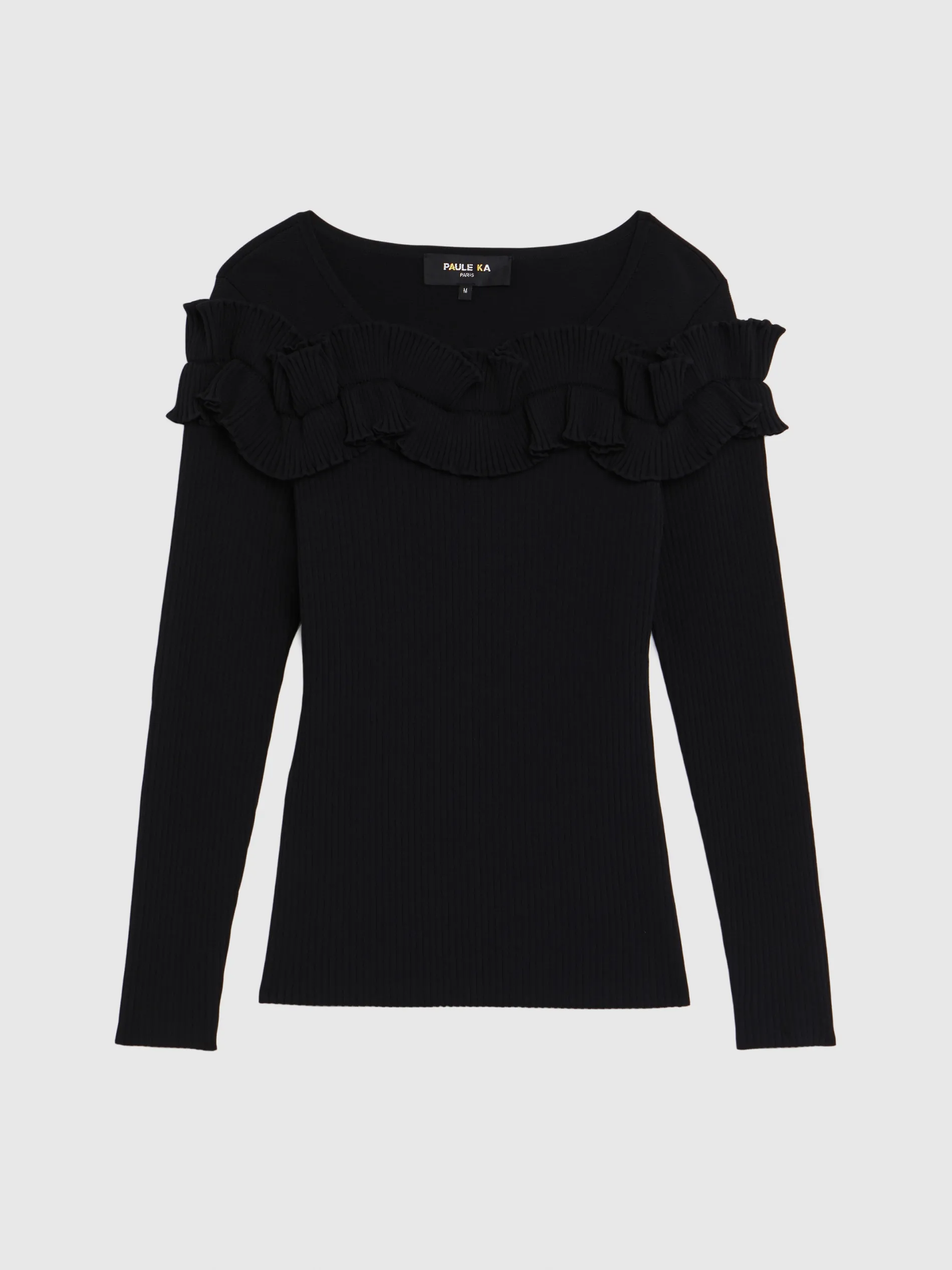 Paule Ka Pull A Volant En Maille Viscose<Femme Pulls Et Cardigans
