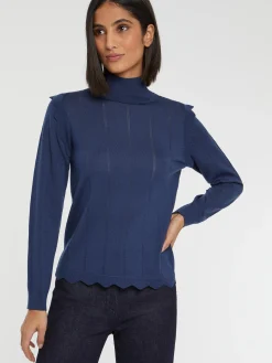 Paule Ka Pull Col Roule A Festons En Laine Et Lurex<Femme Pulls Et Cardigans