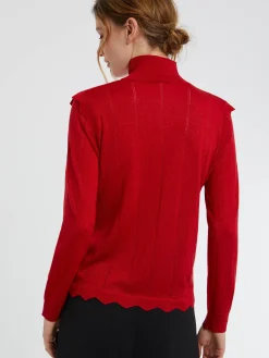 Paule Ka Pull Col Roule A Festons En Laine Et Lurex<Femme Pulls Et Cardigans