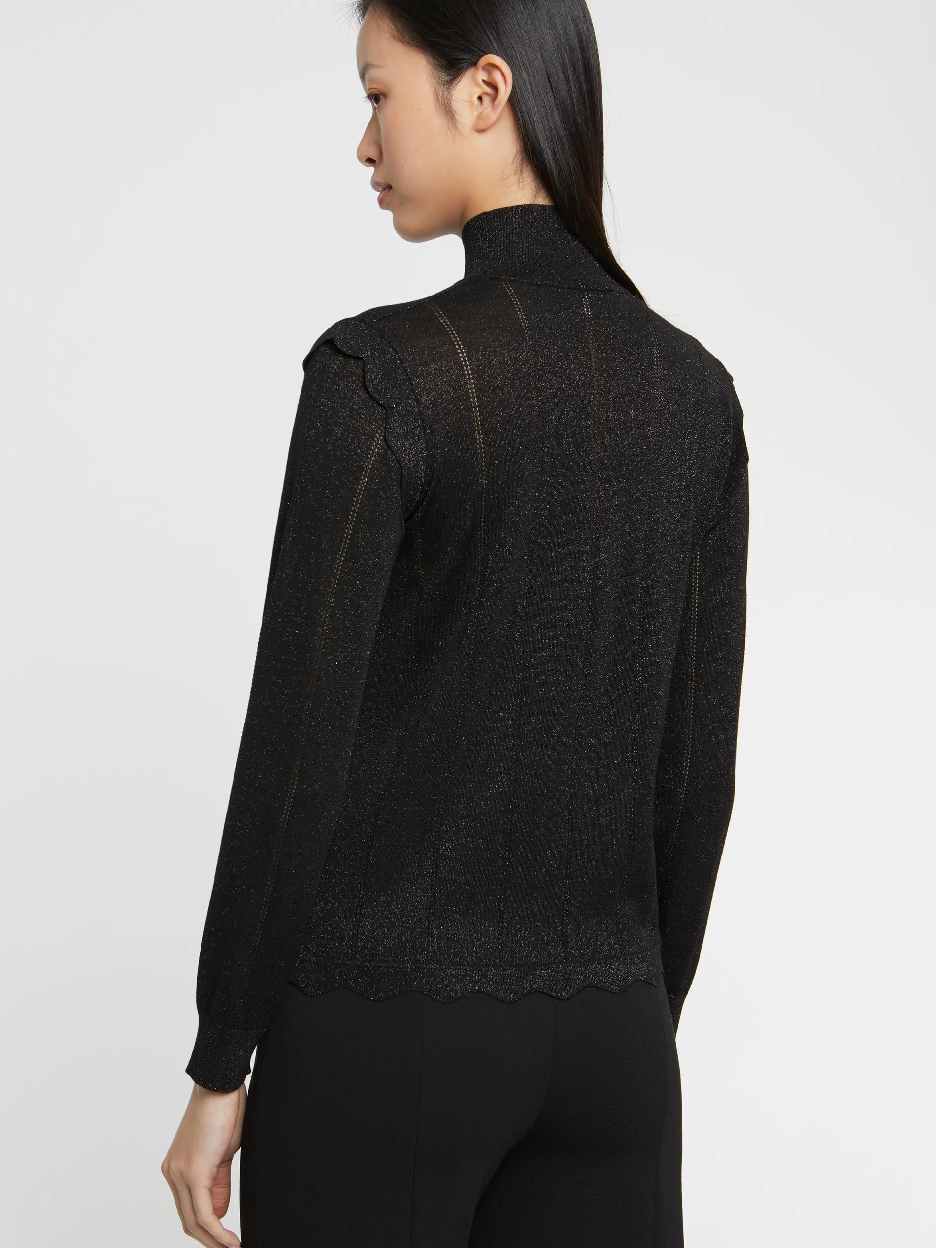 Paule Ka Pull Col Roule A Festons En Laine Et Lurex<Femme Pulls Et Cardigans