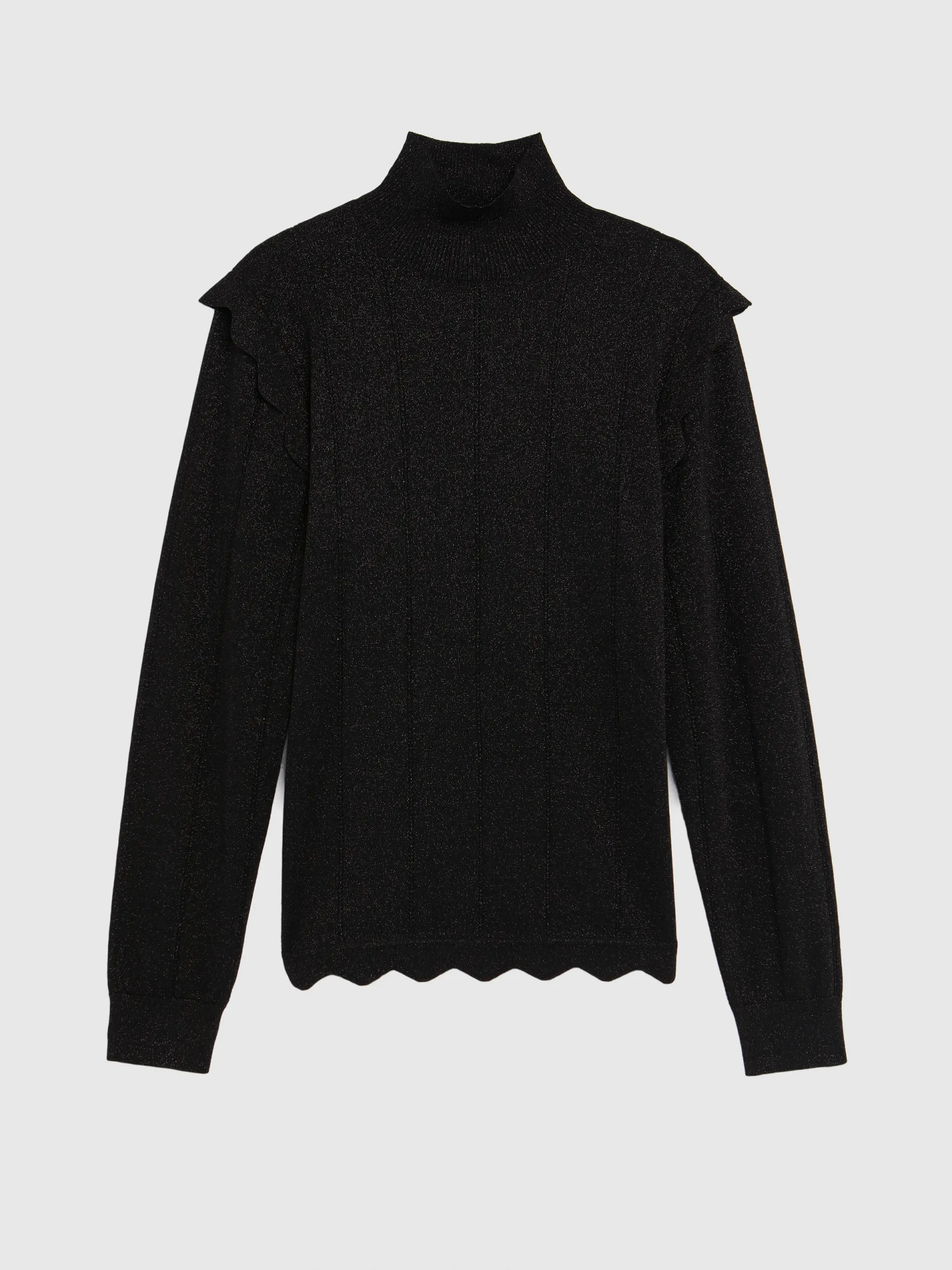 Paule Ka Pull Col Roule A Festons En Laine Et Lurex<Femme Pulls Et Cardigans