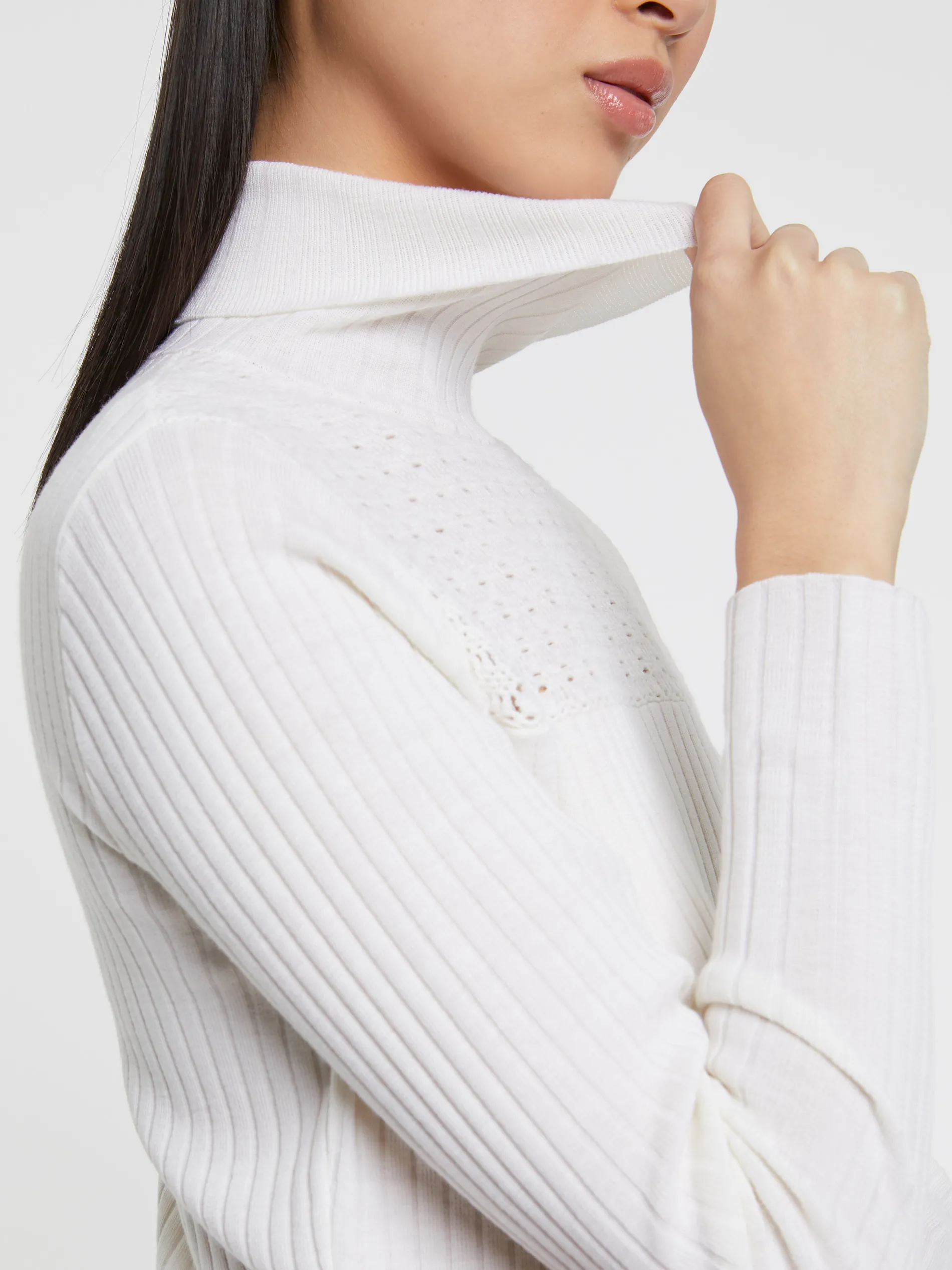 Paule Ka Pull Col Roule En Laine En Maille Cotelee<Femme Pulls Et Cardigans