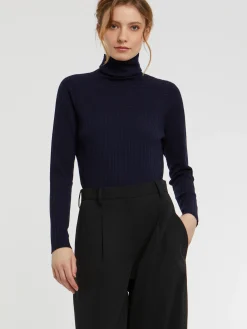 Paule Ka Pull Col Roule En Laine En Maille Cotelee<Femme Pulls Et Cardigans