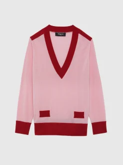 Paule Ka Pull Col V En Laine Merinos<Femme Pulls Et Cardigans