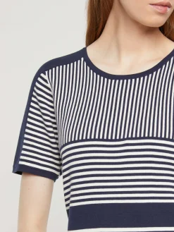 Paule Ka Pull Manches Courtes En Coton Raye<Femme Pulls Et Cardigans