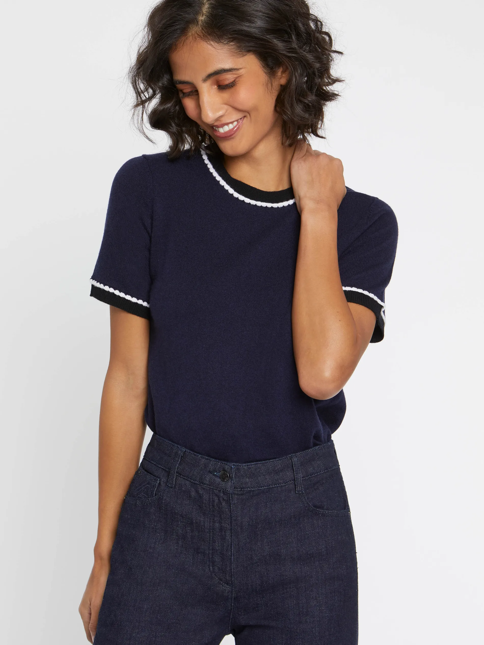 Paule Ka Pull Manches Courtes En Laine Et Cachemire<Femme Pulls Et Cardigans