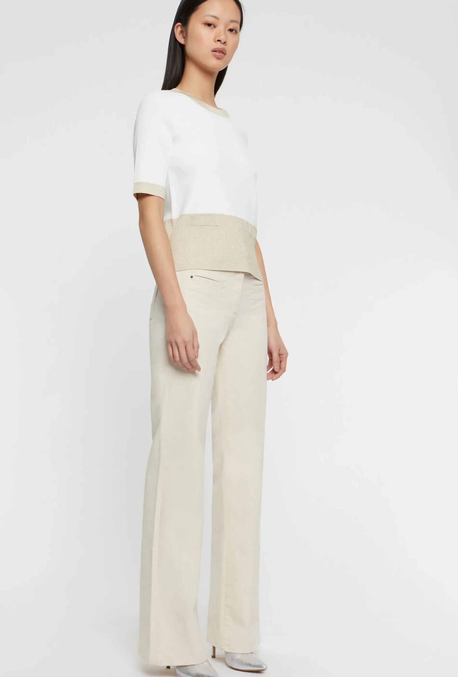Paule Ka Pull Manches Courtes En Maille Milano Et Lurex<Femme Pulls Et Cardigans