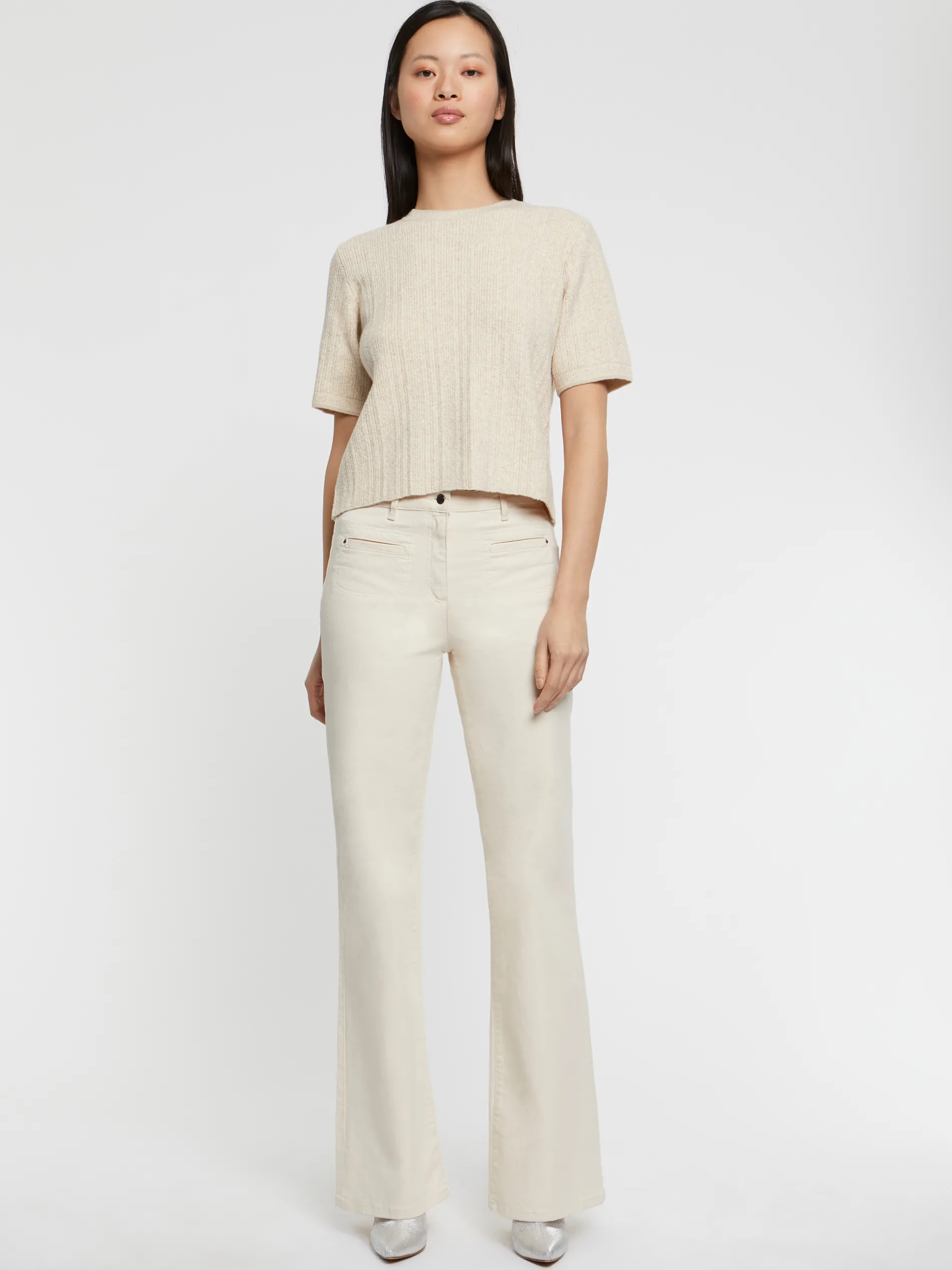 Paule Ka Pull Manches Courtes En Maille Moulinee<Femme Pulls Et Cardigans