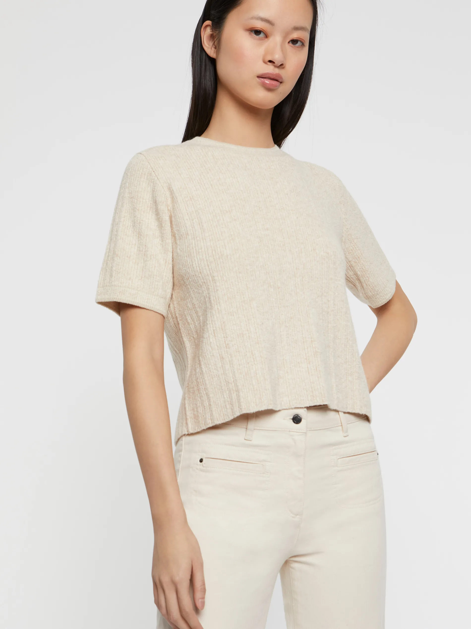 Paule Ka Pull Manches Courtes En Maille Moulinee<Femme Pulls Et Cardigans