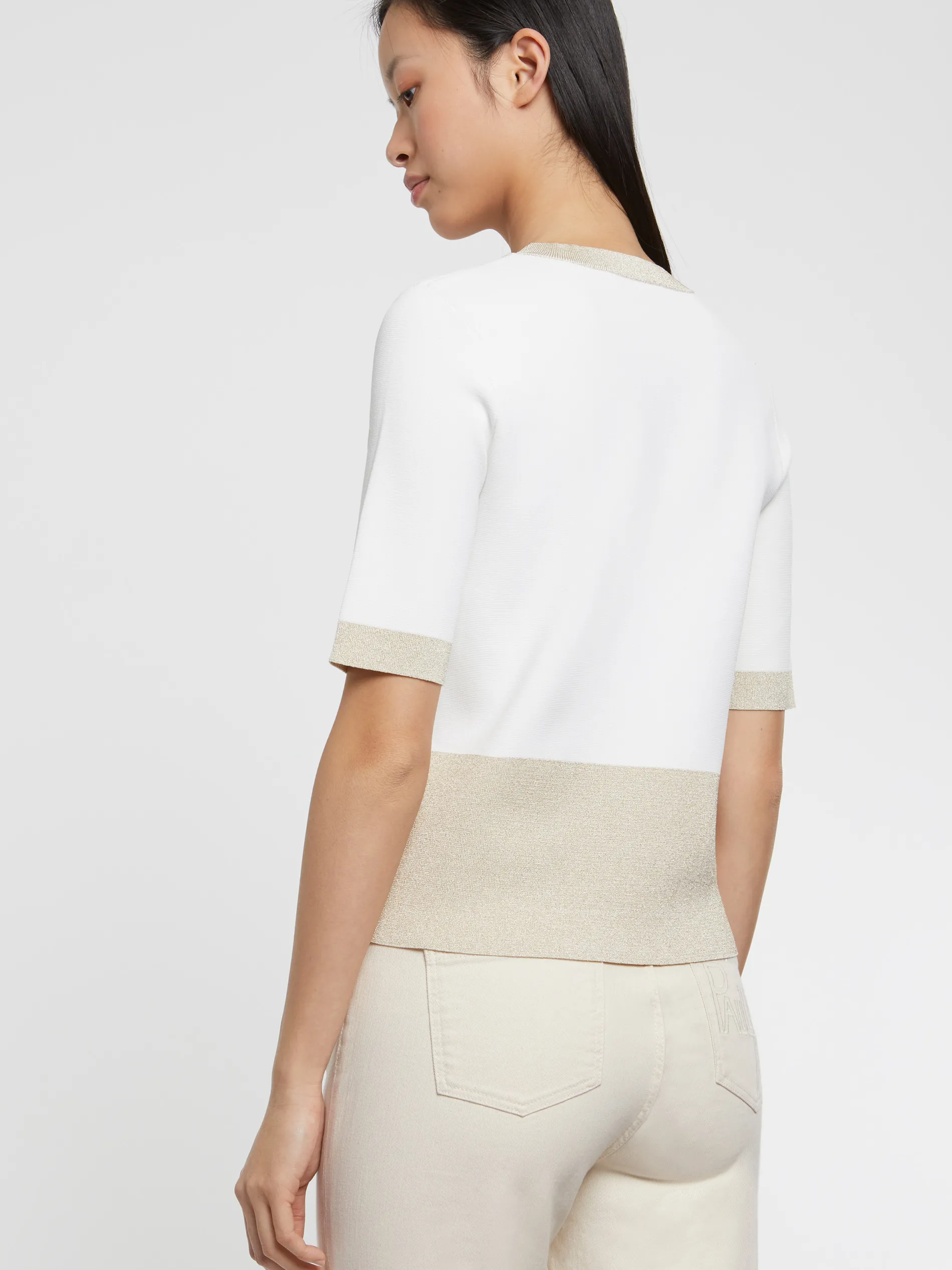 Paule Ka Pull Manches Courtes En Maille Milano Et Lurex<Femme Pulls Et Cardigans