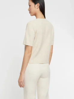 Paule Ka Pull Manches Courtes En Maille Moulinee<Femme Pulls Et Cardigans