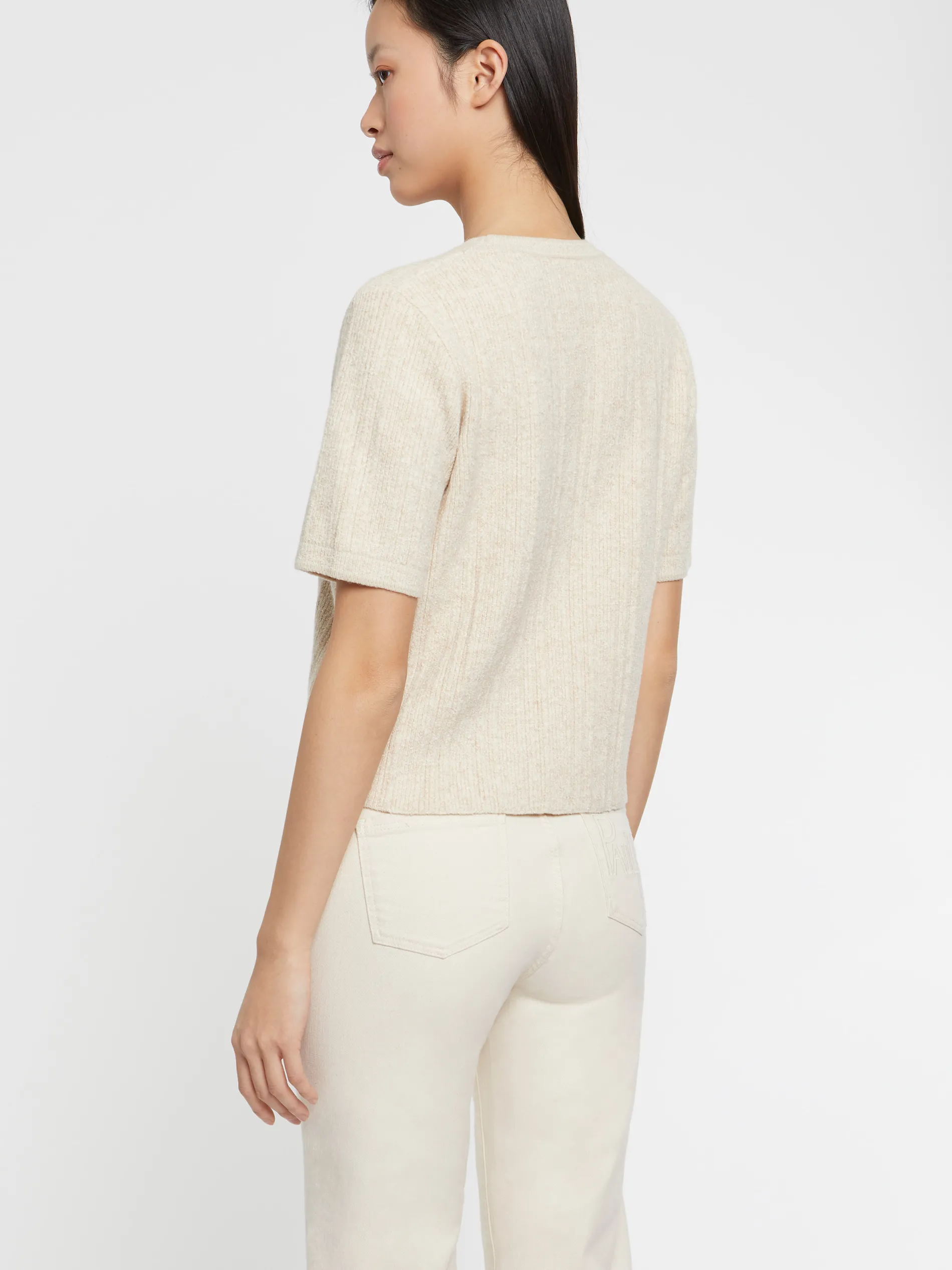 Paule Ka Pull Manches Courtes En Maille Moulinee<Femme Pulls Et Cardigans