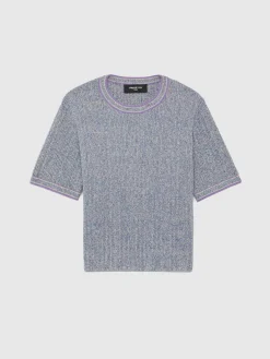 Paule Ka Pull Manches Courtes En Maille Moulinee<Femme Pulls Et Cardigans