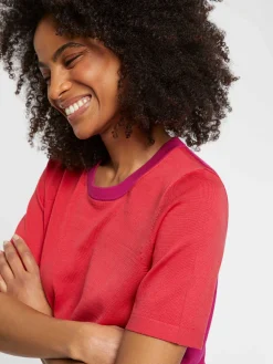 Paule Ka Pull Manches Courtes En Soie Et Coton<Femme Pulls Et Cardigans