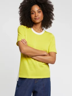 Paule Ka Pull Manches Courtes En Soie Et Coton<Femme Pulls Et Cardigans