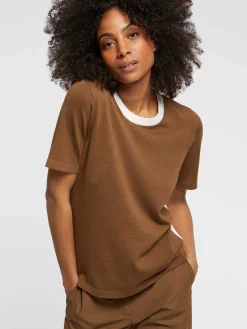 Paule Ka Pull Manches Courtes En Soie Et Coton<Femme Pulls Et Cardigans