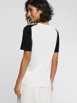 Paule Ka Pull Manches Courtes En Soie Et Coton<Femme Pulls Et Cardigans