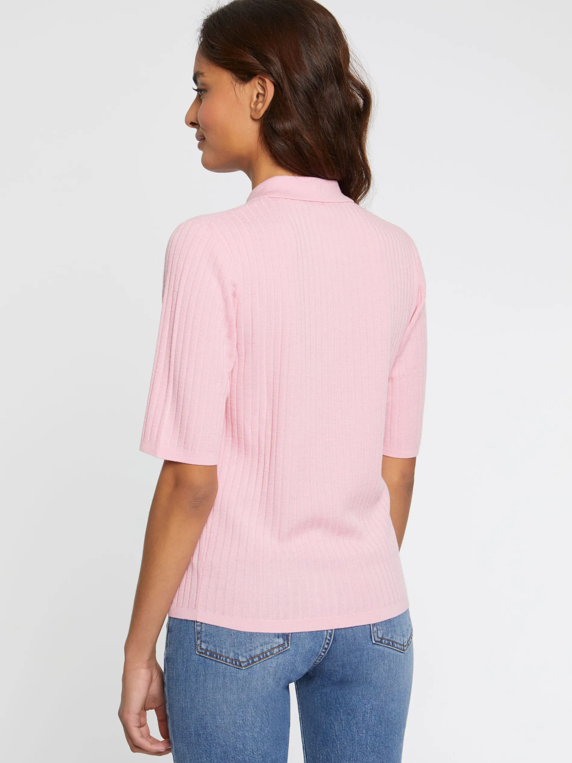 Paule Ka Pull Polo En Laine En Maille Cotelee<Femme Pulls Et Cardigans