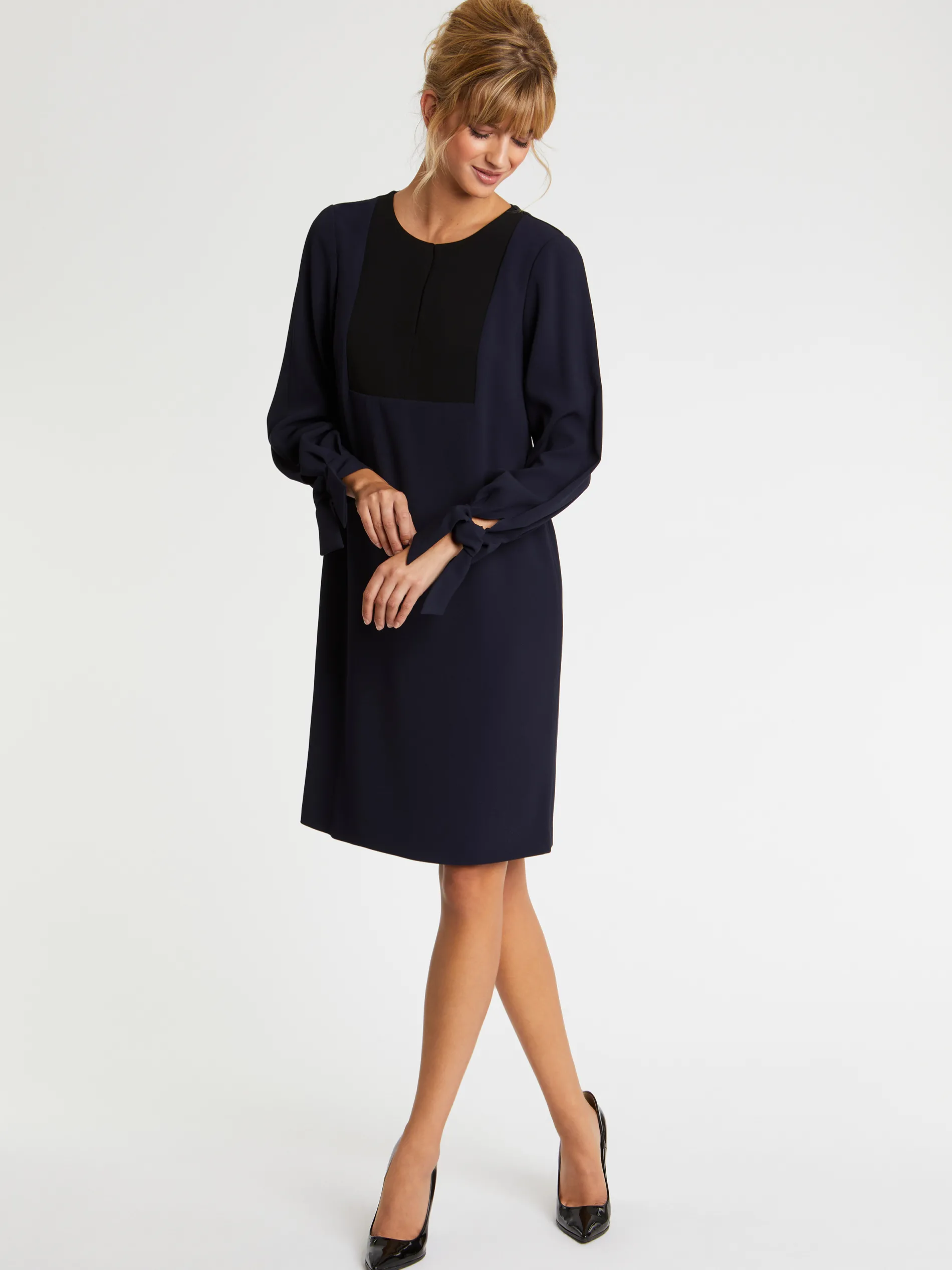 Paule Ka Robe A Plastron En Tissu Crepe<Femme Robes
